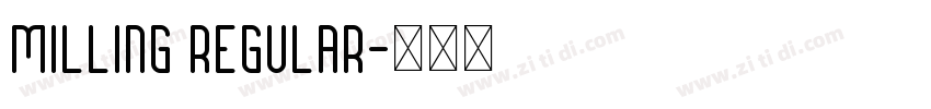 Milling Regular字体转换
